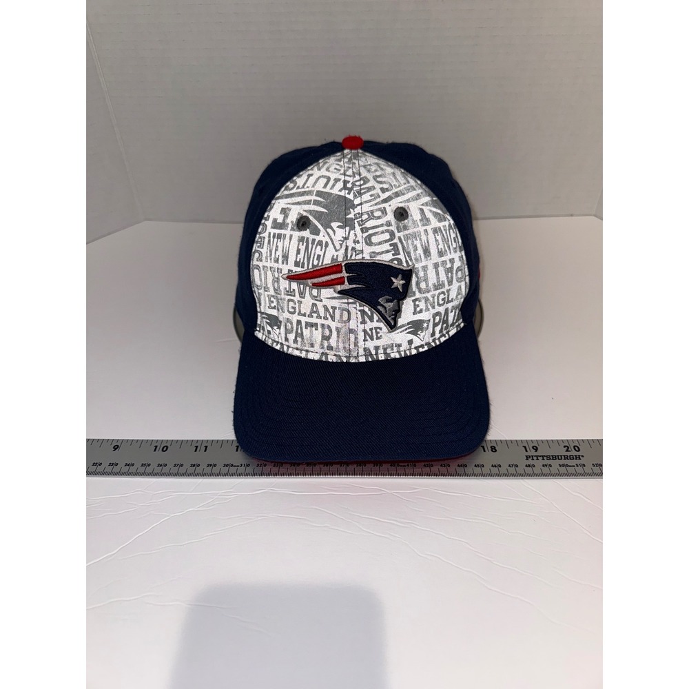 New Era New England Patriots 39THIRTY Stretch Fit Hat Navy Blue Silver Mens L/XL - Picture 3 of 11